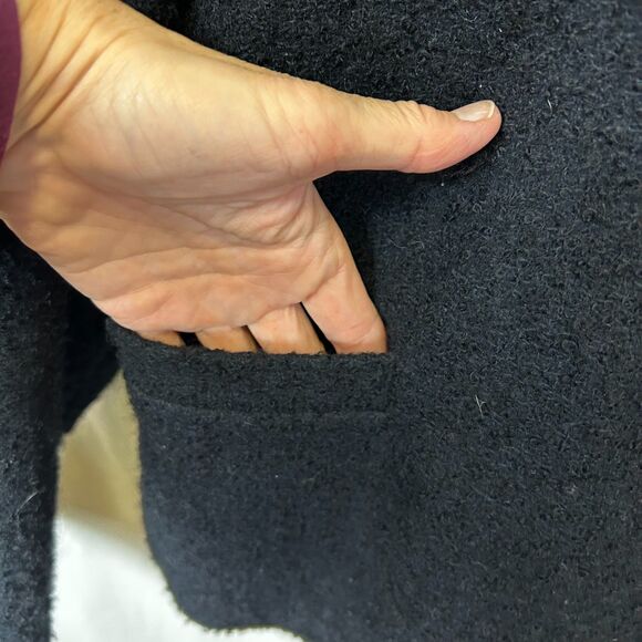 Vintage Bridgewater Black Wool Boucle Gold Buttoned LS Lady Jacket Size 12 - Picture 8 of 15